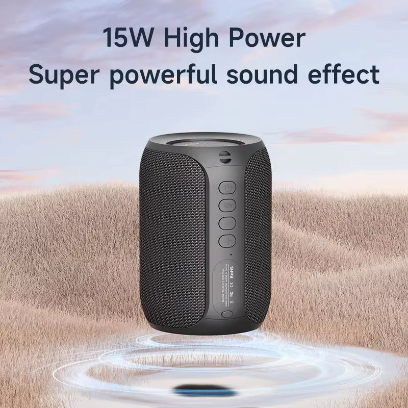 S32PRO 15W Portable Bluetooth 5.2 Speaker Outdoor Waterproof Wireless TWS Mini Column Box Speaker Outdoor TF Card