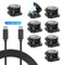 Gumosh Magleap 8/12 Pack Magnetic Cord Organizer, Cable Smooth Adjustable Easy Secure Cable Management, Wire Holder Keeper Organizer, Hide or Organize Phone USB Charger Cable for Home,Office,Car,Desk,Nightstand