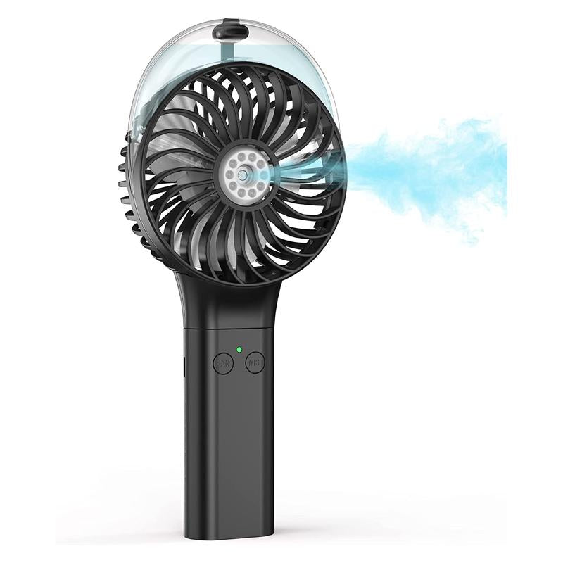 PANERGY F006 Handheld Misting Fan, USB Rechargeable Mini Fan, 3 Speeds Portable Foldable Fan for Travel, Outdoors, Hiking, Camping, Office, Mobile, Folding Valentines Day Gifts