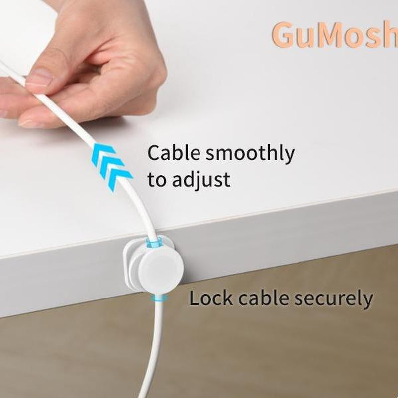 Gumosh Magleap 8/12 Pack Magnetic Cord Organizer, Cable Smooth Adjustable Easy Secure Cable Management, Wire Holder Keeper Organizer, Hide or Organize Phone USB Charger Cable for Home,Office,Car,Desk,Nightstand